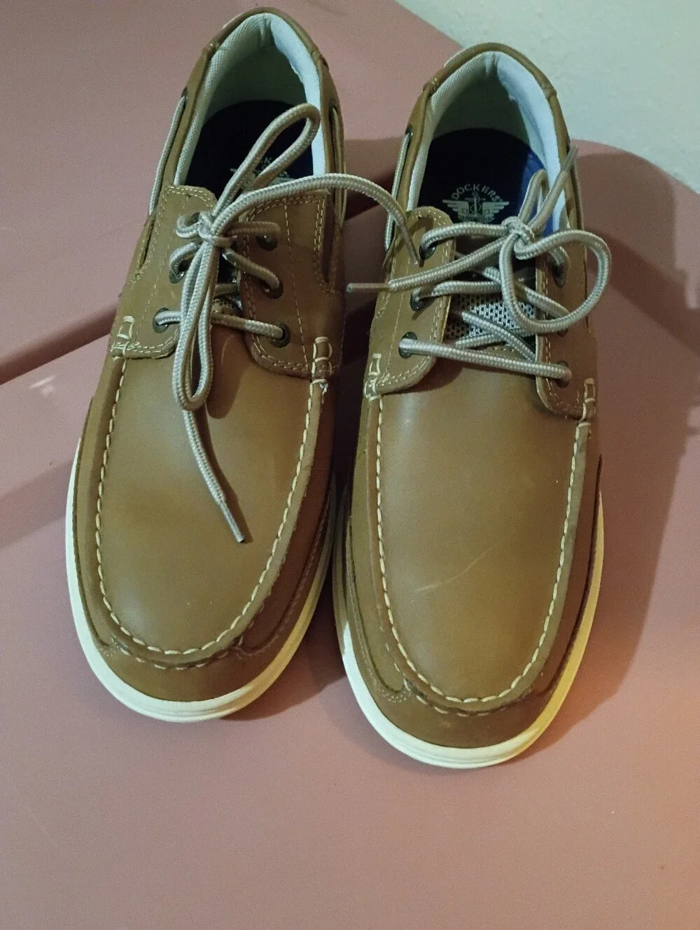 Men's Dockers Size 13 Casual Leather Boat Shoes in Brown